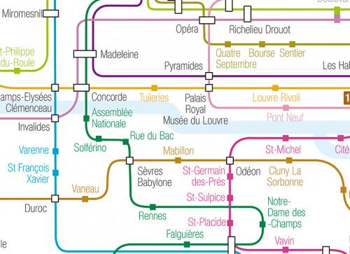 Papier peint PLAN DU METRO DE PARIS