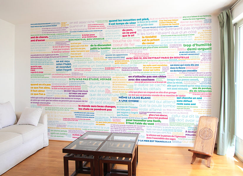 Papier peint PROVERBES en couleur Panoramique