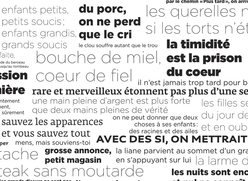 Papier peint PROVERBES en Noir et Blanc Panoramique