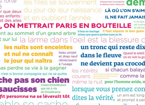 Papier peint PROVERBES en couleur Panoramique