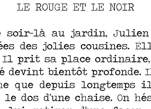 Papier peint STENDHAL Le Rouge et le Noir