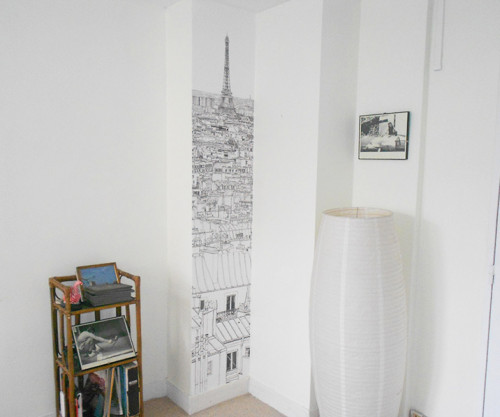 Papier peint Vue de Paris Tour Eiffel Deco