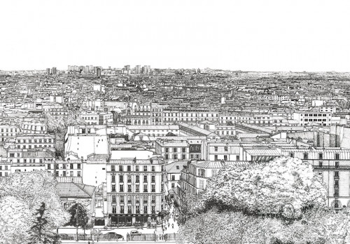 Papier peint Montmartre Panoramique