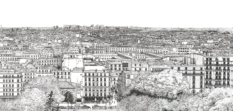 Papier peint Montmartre BIG Panoramique