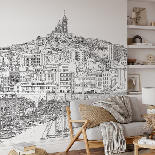Papier peint Marseille Vieux-Port Medium